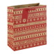 Eurowrap ajándéktasak (21,5x25x10 cm) kraft, piros mintás karácsonyi (6)