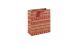 Eurowrap ajándéktasak (21,5x25x10 cm) kraft, piros mintás karácsonyi (6)