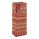 Eurowrap italtasak (12,7x35,5x9 cm) kraft, piros mintás karácsonyi (6)