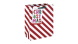 Eurowrap ajándéktasak (26,5x33x14 cm) fehér-piros csíkos karácsonyi (6)