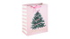 Eurowrap ajándéktasak (26,5x33x14 cm) rózsaszín, karácsonyfás karácsonyi (6)