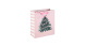 Eurowrap ajándéktasak (21,5x25x10 cm) rózsaszín, karácsonyfás karácsonyi (6)